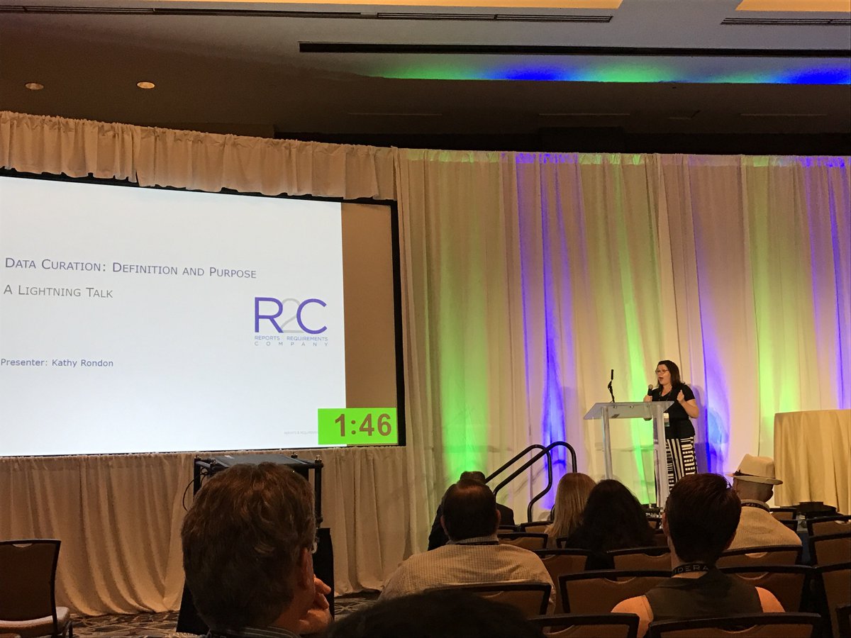 EnterpriseData's tweet image. Is data curation a worthy endeavor? Yes! It needs to be separate role. #DataCurator - Kathy Rondon #EDW17