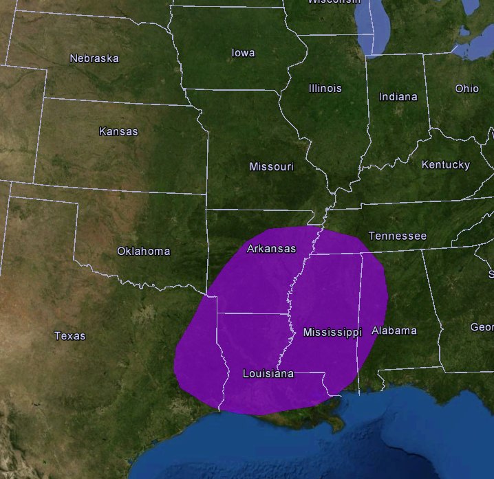 TheFloodChannel's tweet photo. 4/3/2017PM. #AR #LA #MS #AL #TX #TN. One of High #FloodPotential regions we are watching closely for the next 24 Hrs. Quite busy there. https://t.co/gMmepAG7l4