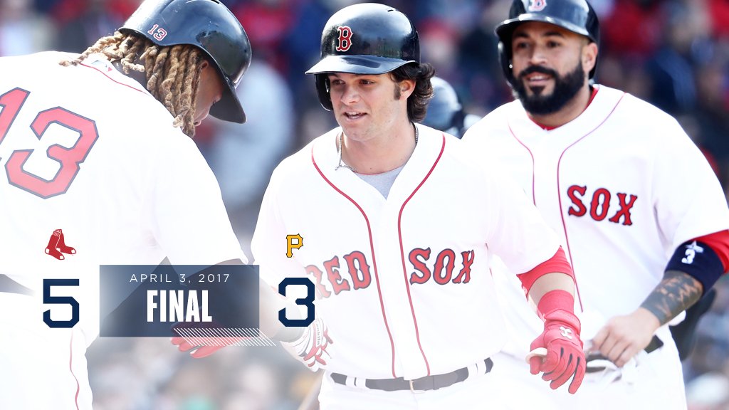 RedSox's tweet photo. RECAP: @asben16 and @RickPorcello lead #RedSox to #OpeningDay victory. https://t.co/qlefPnHYG8 https://t.co/4pGouYCZaB