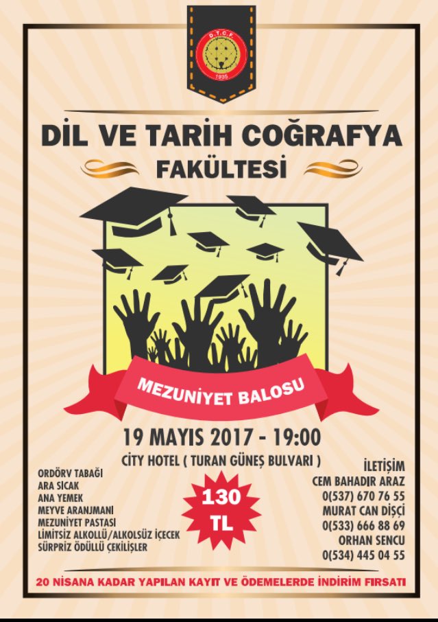 Fakültemiz öğrencilerinin düzenlediği mezuniyet balosudur, ilgilenenlere.. #dtcf
