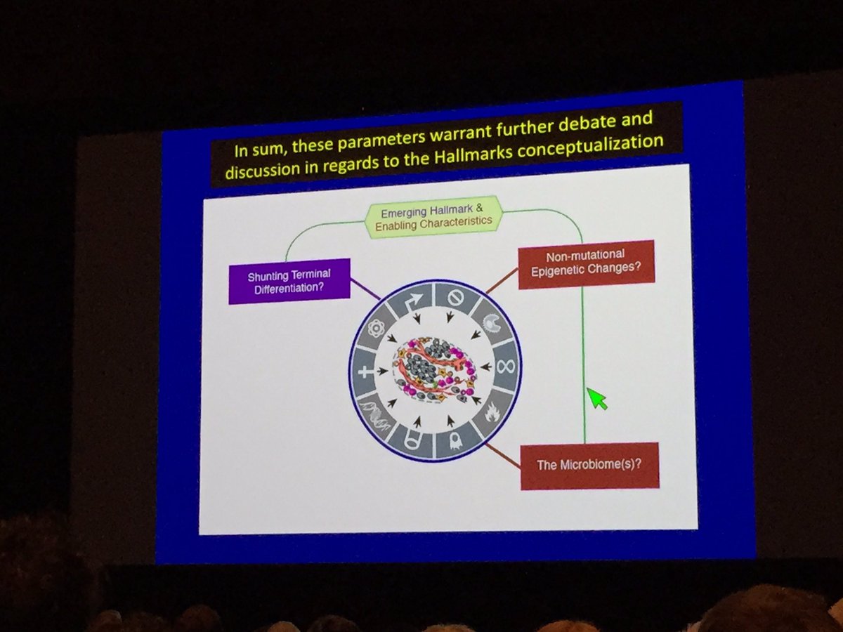 Hanahan and Weinberg discuss emerging hallmarks and enabling capabilities of cancer #AACR17 #hallmarksofcancer