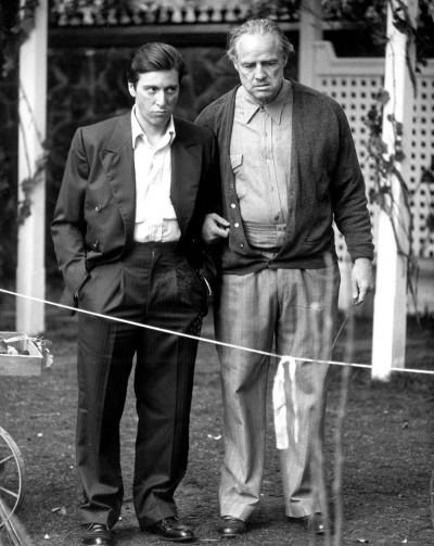 Happy birthday Marlon Brando.

With Al Pacino on The Godfather. 