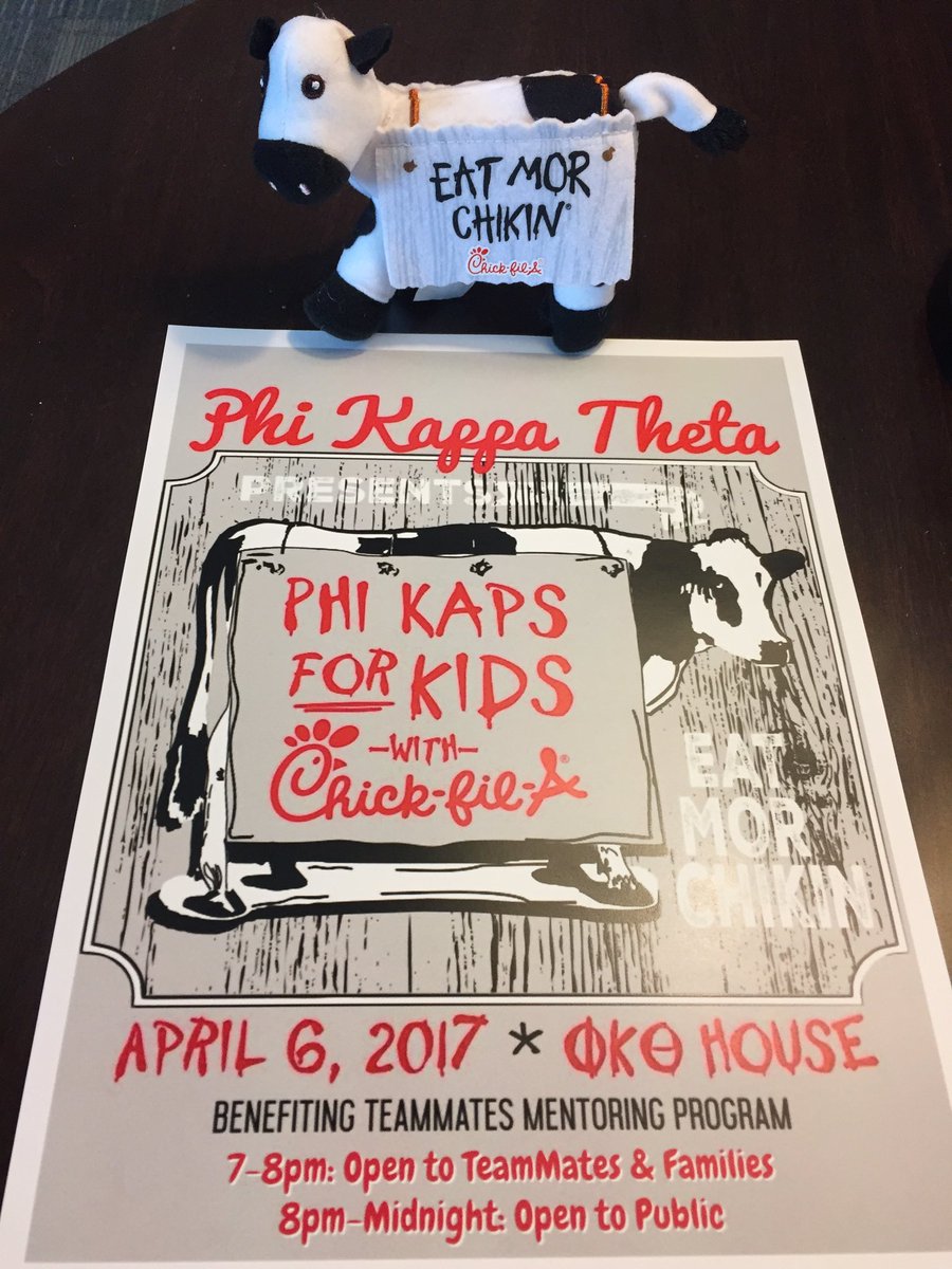 nebraskaphikaps's tweet photo. Join us and @Chickfila_LNK for our philanthropy this Thursday night! Tickets $5 in advance, $6 at the door. https://t.co/MyqEQzlHUy