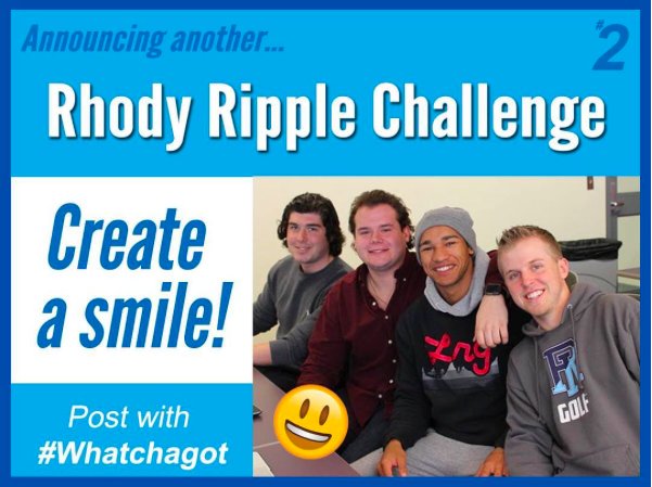 RhodyRipple's tweet photo. A selfie with a stranger might be fun,but will you take on challenge #2? https://t.co/hKgjIMlkp7