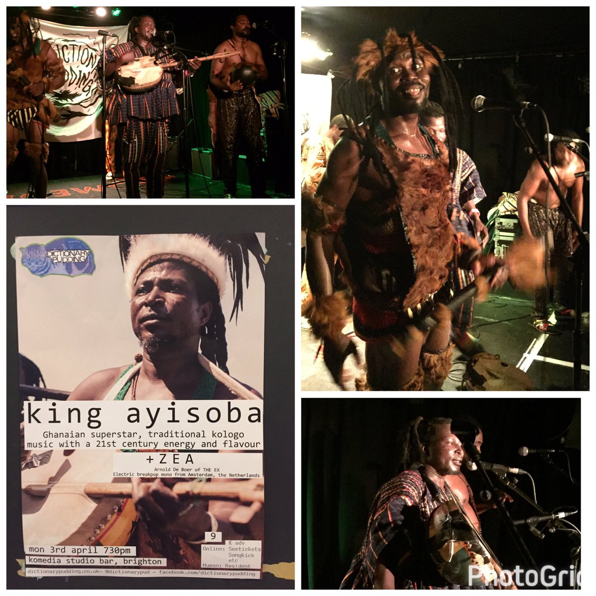 Bowen707's tweet photo. Thanks to promoter #DictionaryPudding for great show of #KingAyisoba's #Ghanain music tonight in Brighton. Recommended! # #Brighton #Ghana https://t.co/6m3sfWTShW