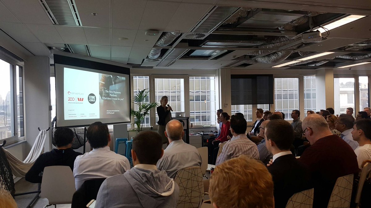 Get down with #NPP! <a href="/laurenjcapelin/">LCap⚡️</a> opens New Payments Platform event today to a full house. #NPPatSandC <a href="/stoneandchalk/">Stone & Chalk</a> <a href="/ReinventureFund/">Reinventure</a>