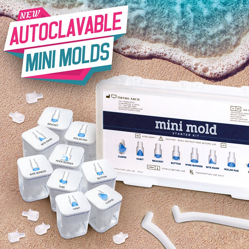 OrthoArchCo's tweet photo. Stop by booth #723 @AAOinfo to learn about Autoclavable Mini Molds. #Dentist #dental #orthodontics #orthodontist #orthoarchcompany https://t.co/gqWAegXEoY
