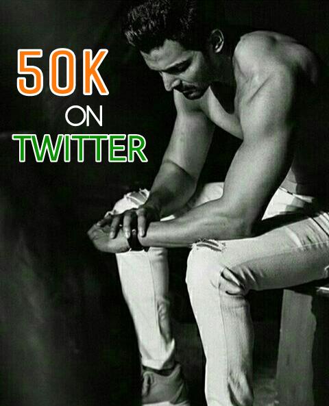 harshvardhanFCI's tweet photo. Yay,, 50K on Twitter 😍😍 Congrast Harsha! @harsha_actor 😘💕 https://t.co/zuHY0SW1OQ