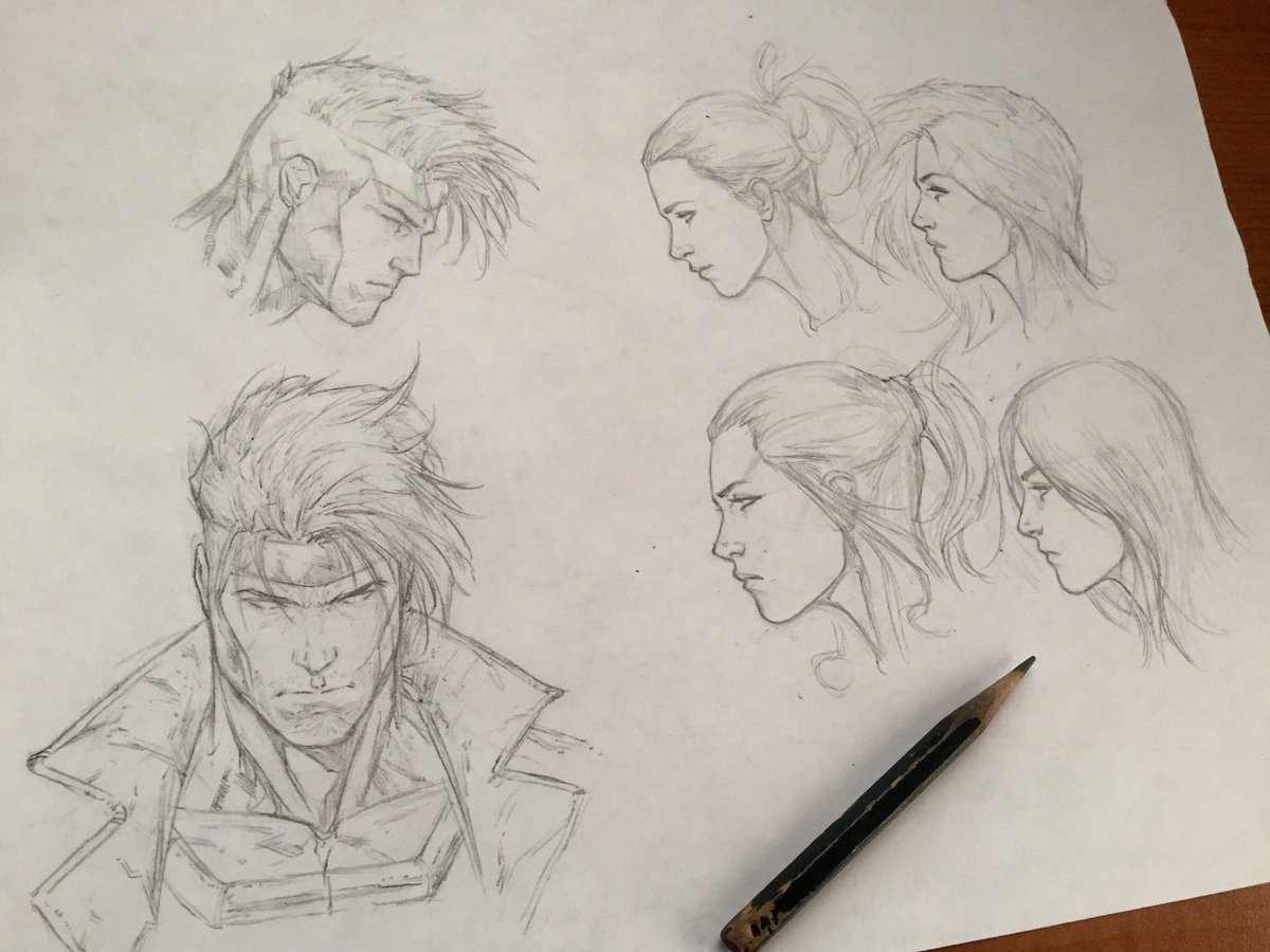 mcmirellaporno's tweet image. Practice head sketches #sketching #drawstuff