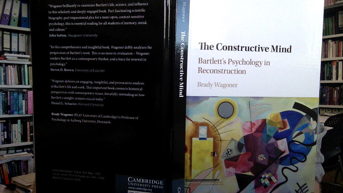 SuttonProfessor's tweet image. @BradyWagoner's fantastic book on memory and Frederic Bartlett has arrived. Great work! amazon.com/Constructive-M…
