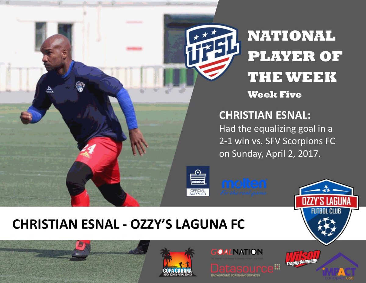 #UPSL Week 5 Player of the Week - Christian Esnal upslsoccer.com/news/national-…