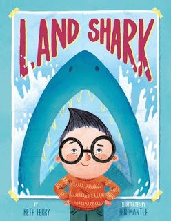 Chickadee_Maine's tweet photo. Our 2016/17 Chickadee Award winner is Land Shark by Beth Ferry and Ben Mantle!!! Congratulations!  @BethFerry1 @BenMMantle #chickadeeaward https://t.co/SKVE3uOEiG