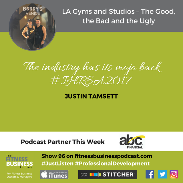 fitbizpodcast's tweet photo. The industry has its mojo back #IHRSA2017 @JTActiveMgmt #Show96 #JustListen #ProfessionalDevelopment https://t.co/Utaj1a7STB https://t.co/ZtwdVqx1ze