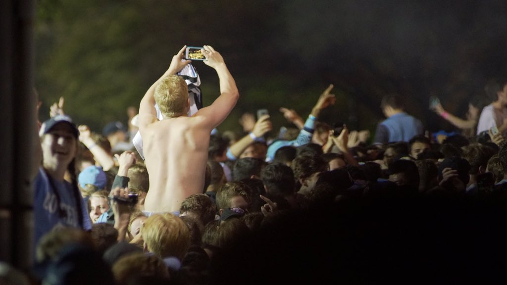 The party on Franklin Street after <a href="/UNC_Basketball/">Carolina Basketball</a> become national champs. #WRAL