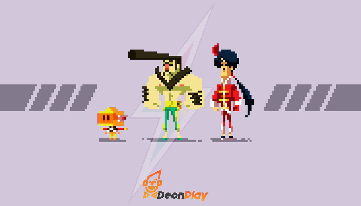 Deon_Play's tweet photo. Howdy! Here are the Three Main Heroes of #tussletown the current Game We're working on! The Ace Stars! #pixelart #gamedev #RetroGaming https://t.co/2lrAlFKqFz