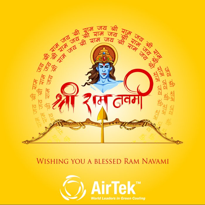 AirtekIndia's tweet photo. May your soul brighten up with joy and your home lighten up with divine blessings of Rama. Wishing you all a Happy #RamNavami. https://t.co/DYCdsSQqbz