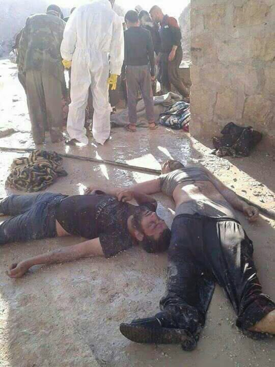 خان شيخون الآن .. تقصف بالكلور وعشرات الشهداء والجرحى