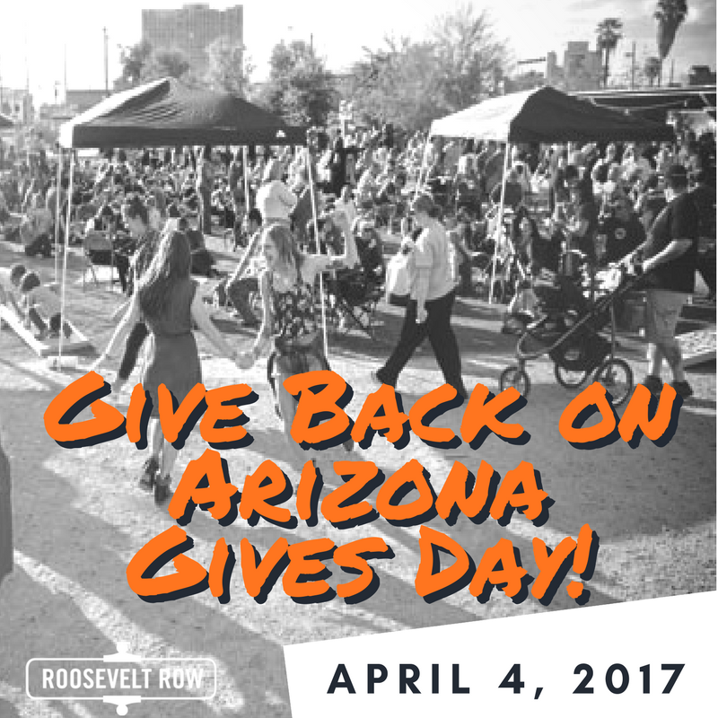 RooseveltRowCDC's tweet photo. Tuesday is #AZGivesDay! Support #RooseveltRow to invest in events, art and a vibrant downtown: https://t.co/x01QtoG1Nr #dtphx #exploretherow https://t.co/KnZ0R9MjxT