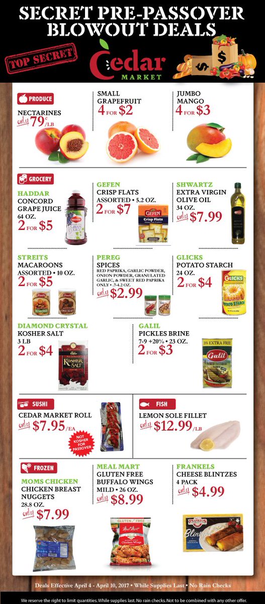 TheCedarMarket's tweet photo. Cedar Market has SECRET DEALS ahead of Passover! → https://t.co/4v8UKsHFaq https://t.co/LJMdlnNskD