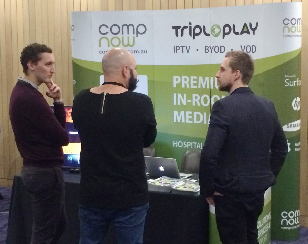 CompNowTweets's tweet photo. Our #IPTV Specialists at #InnQuest Australia sharing about our #DigitalSignage solutions! https://t.co/VsR4lkSyfn