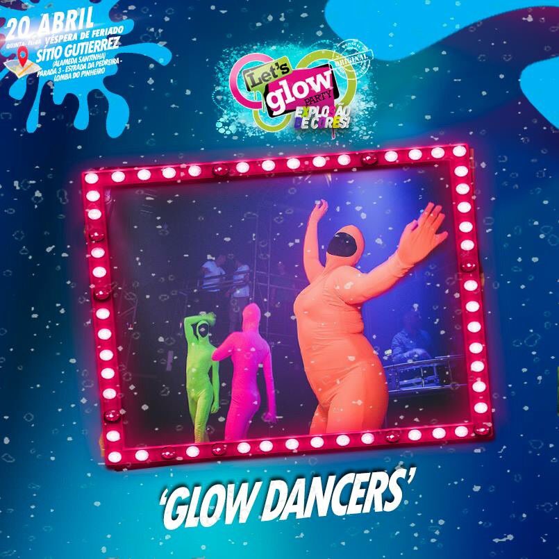 LetsGlowParty's tweet photo. Pra agitar a galera os #GlowDancers fazem a animação! 🙀😋❤ #vemprositio #explosãodecores https://t.co/5djVwhJ3ZS