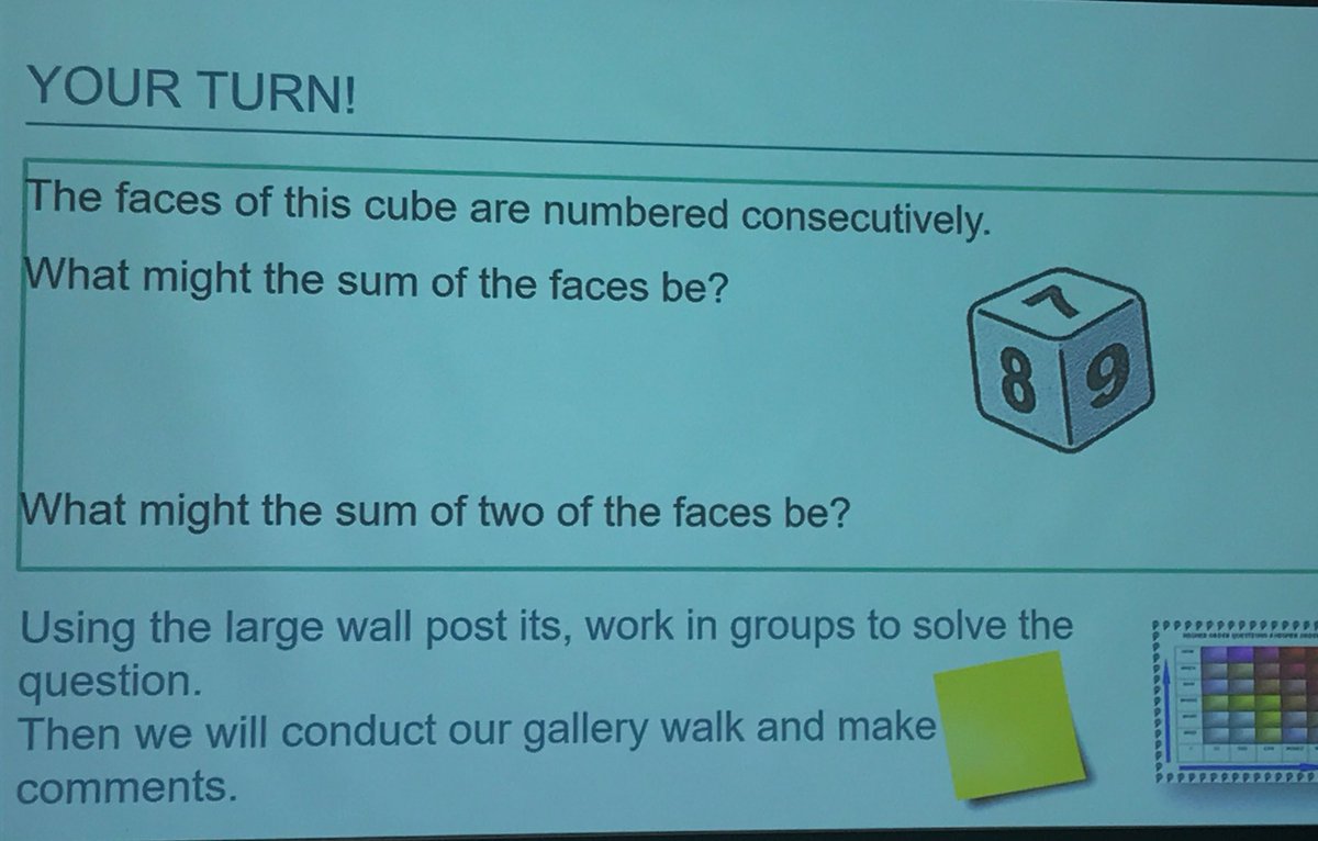 learnPSNSW's tweet photo. Delegates working in groups to solve a maths problem then provide comments. Gallery walk style! #DoEHighExpectations https://t.co/L3D4qRJI2O