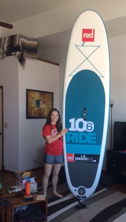 brent_morrison1's tweet photo. Surf's up! Sarah and her new board can hardly wait for some hot weather and cool water. https://t.co/liEHtBmrjx