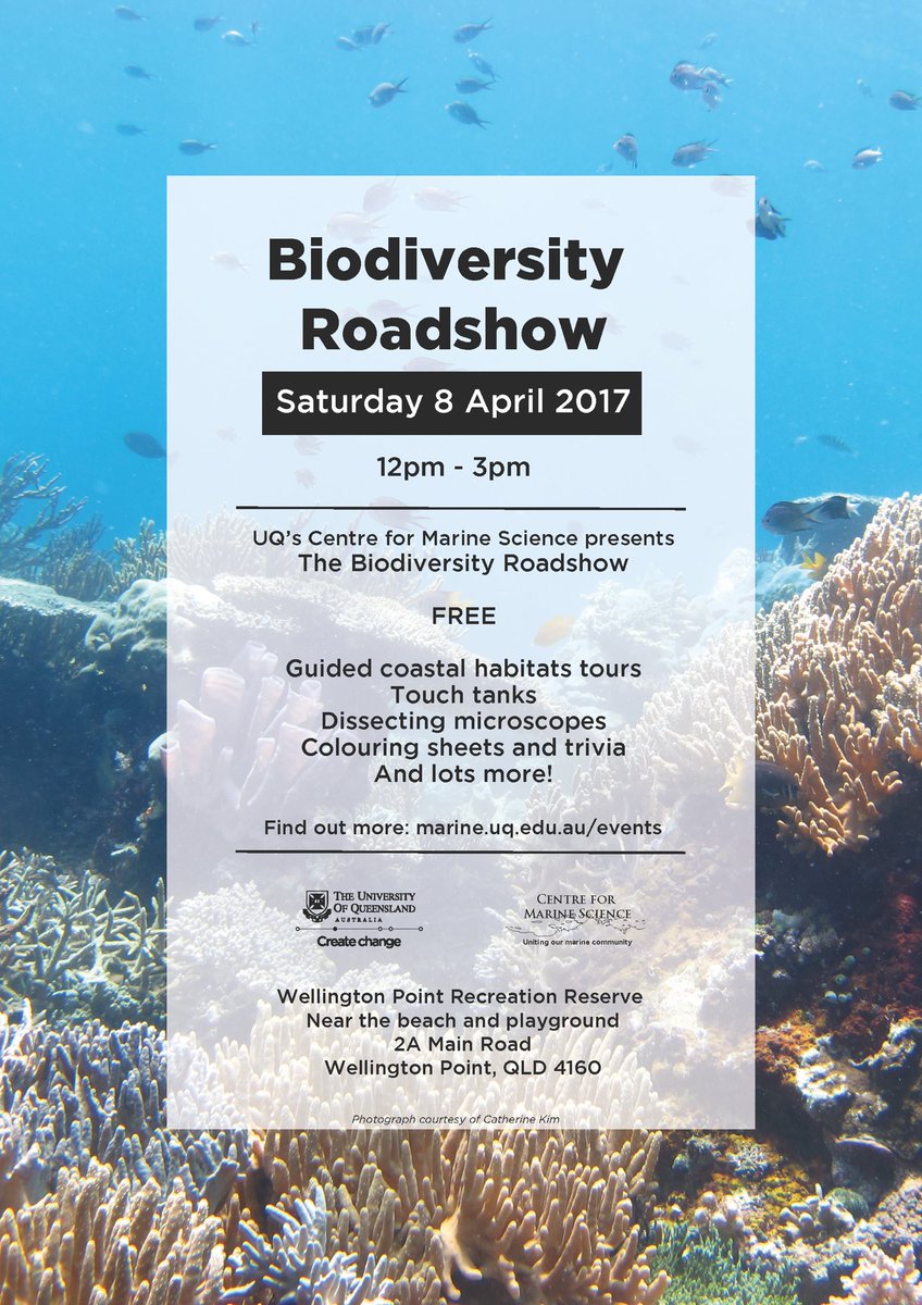 EmmaZoccola's tweet photo. Join us this Saturday 8 of April at the UQ Biodiversity Roadshow in Wellington point https://t.co/X3aXWduBBl via @uq_news https://t.co/I4WlCd7XDX