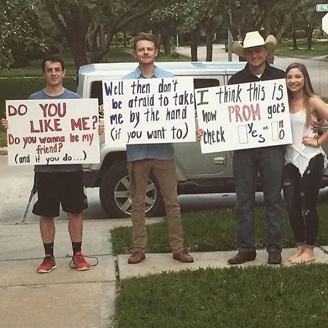 RednecksNews's tweet image. How to ask her to prom