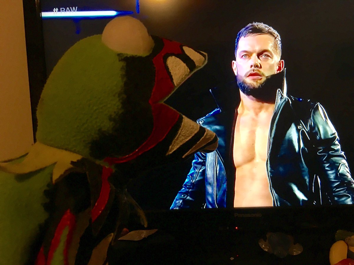 NewAgeInsiders's tweet photo. I know a certain Frog who is pretty psyched about this #RAWAfterMania 

#RAW @FinnBalor https://t.co/qrRZVxUc6Y