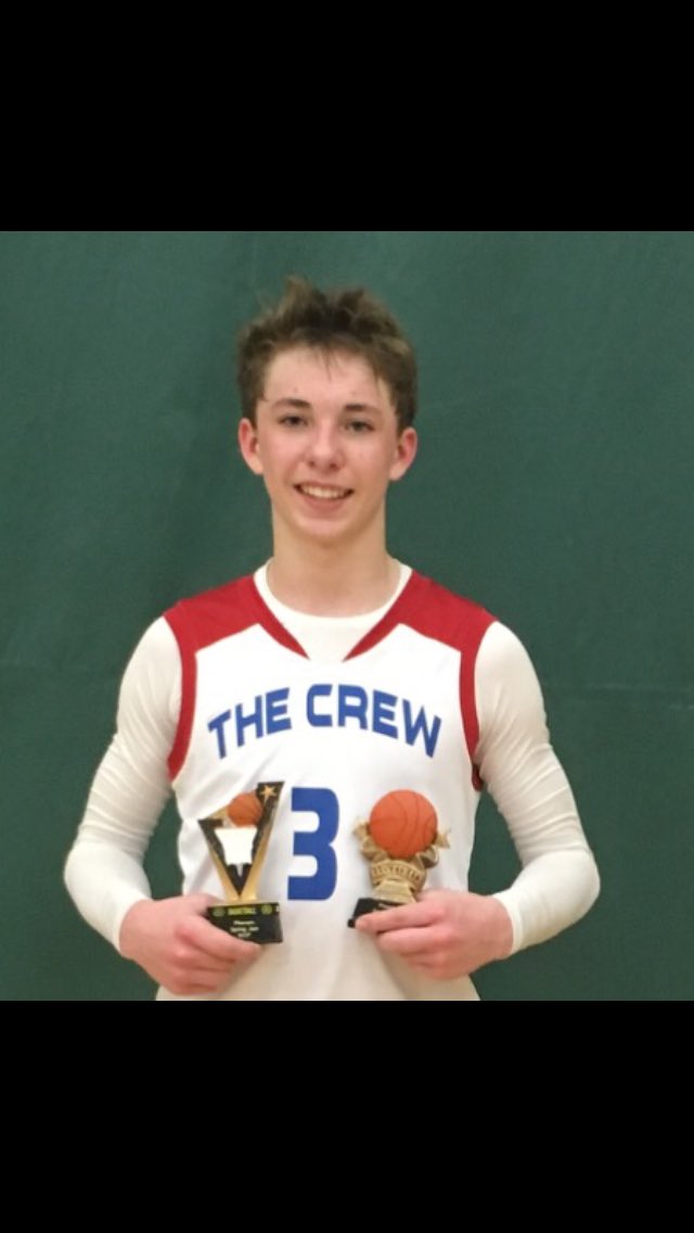 PhenomTourneys's tweet photo. Congrats to Crew's Jace Crockett on being named MVP of the #SpringJam2k17 8th grade boys division. https://t.co/rKQKS1FgC5