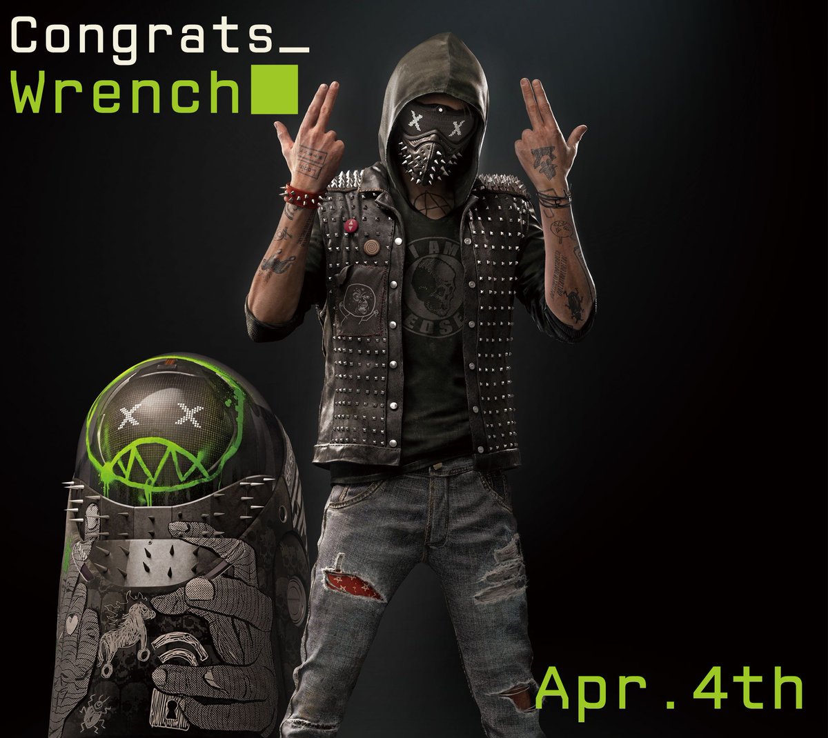 Ubisoft Japan 4月4日は アサシン クリードiii コナーと ウォッチドッグス2 レンチの誕生日 どちらもおめでとう