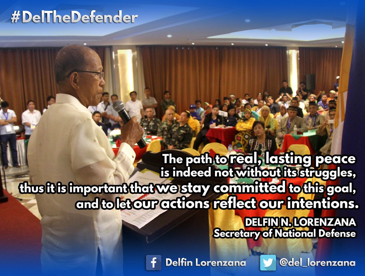 del_lorenzana's tweet photo. The path to real, lasting peace is not without its struggles, thus it is important that we stay committed to this goal. #DelTheDefender https://t.co/I2nMaInr2l