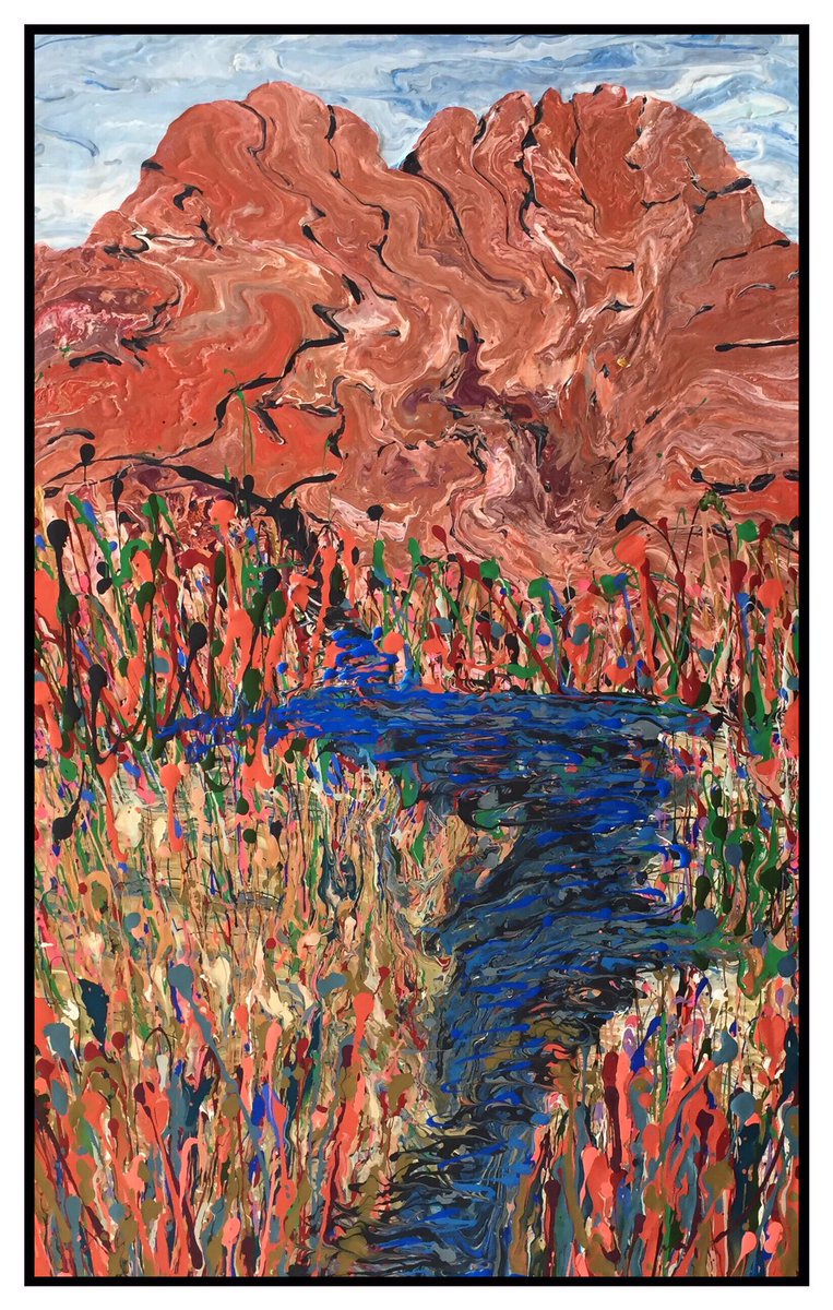 ktriehm's tweet photo. Dirty pour and splash #2 painting today!  Having fun creating 2 commissioned painting! https://t.co/aPc3cvVsv1