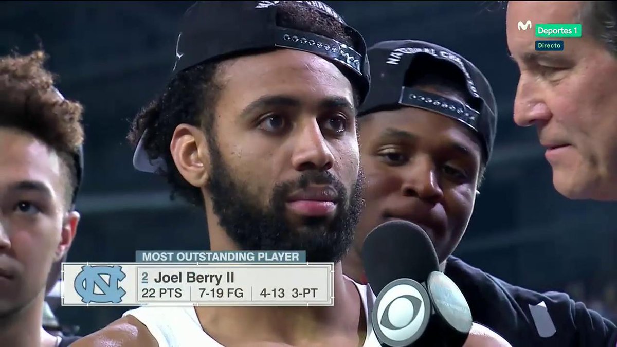 MovistarBasket's tweet photo. 22 puntos, 6 asistencias... Joel Berry, nombrado mejor jugador. #NCAAplus https://t.co/KQO2ED2DUL