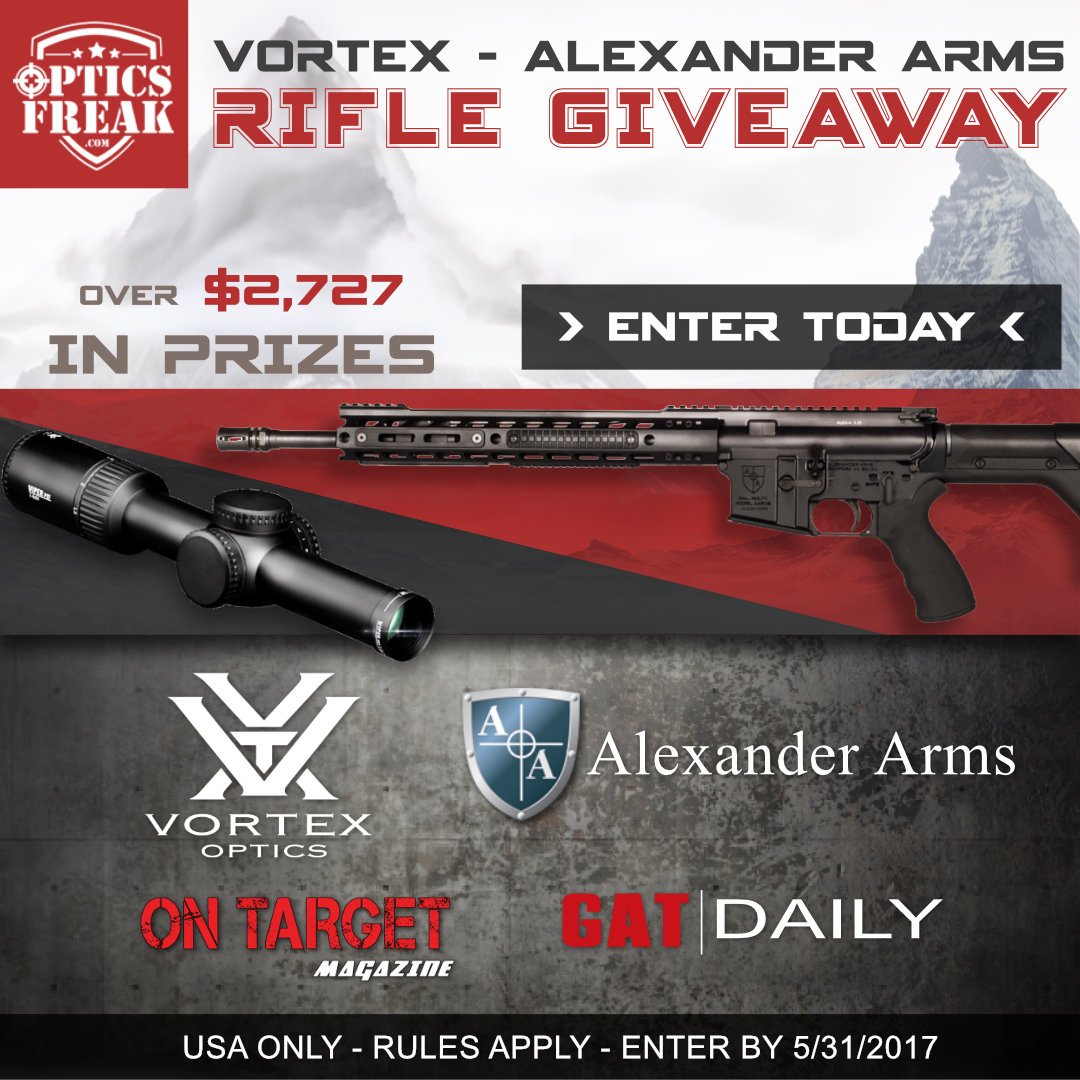 Win The Vortex - Alexander Arms Rifle Giveaway! Enter here for free: eql.us/zz2 USA ONLY - RULES APPLY - ENTER BY 5/31/2017