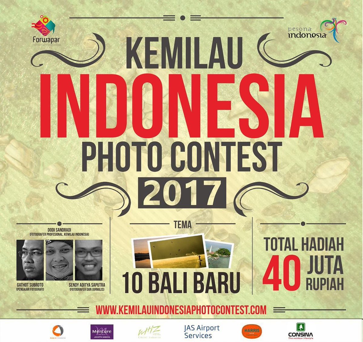 Ayo ikutan #PesonaIndonesia #WonderfulIndonesia #photography #photocontest #NationalChampionship #AhokDjarotDiRosi #travelblogger