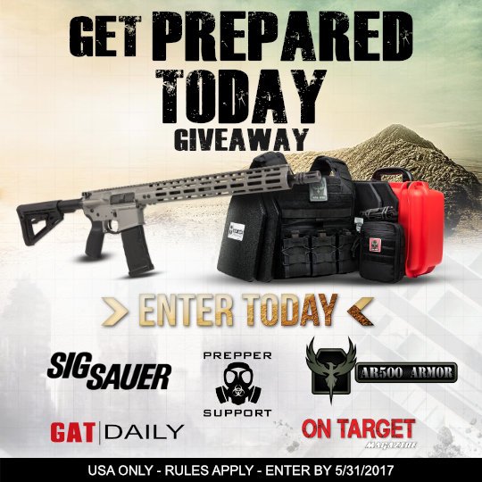 Enter To Win The Get Prepared Today Giveaway! Enter here for free: eql.us/zzl USA ONLY - RULES APPLY - ENTER BY 5/31/2017