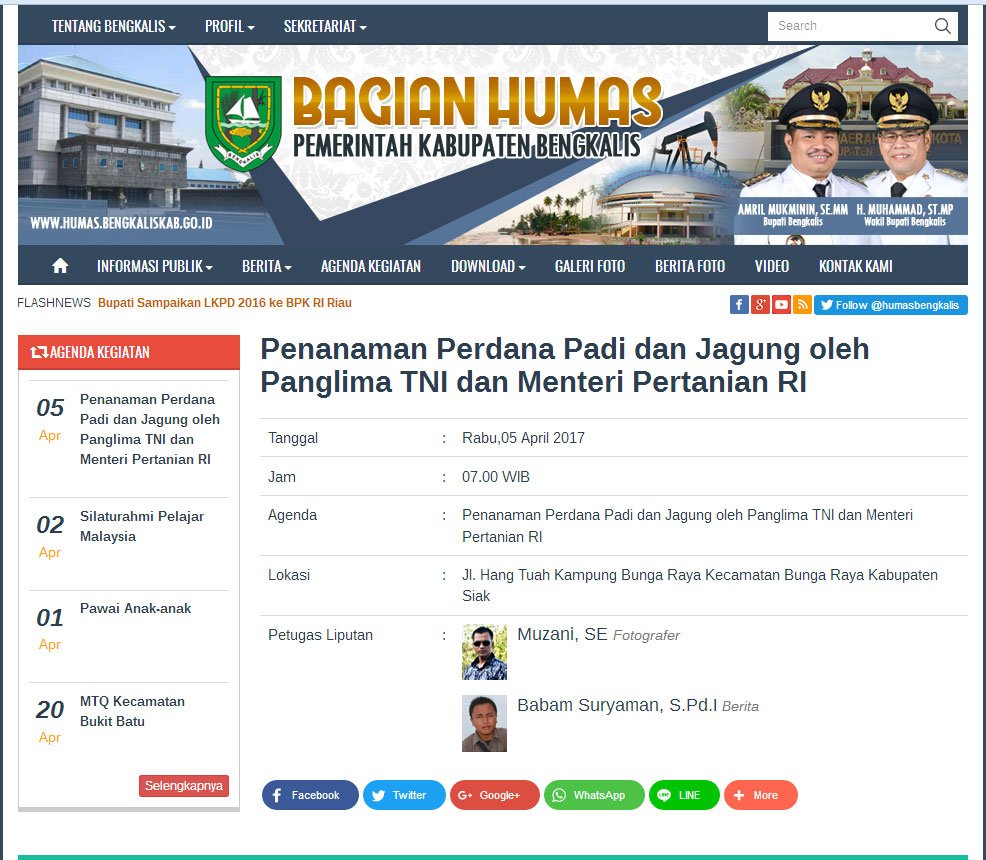 humasbengkalis's tweet photo. Biar kekinian, agenda kegiatan kini ditmbah petugas liputan plus foto kerennya, desain baru semangat baru! #riaugoit #humasgoit https://t.co/0h8hX1fese