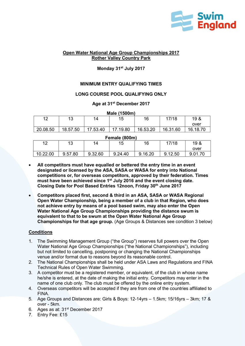 Max_Nat_OW's tweet image. Swim England Open Water Festival ~ Monday 31st July ~ Conditions published: