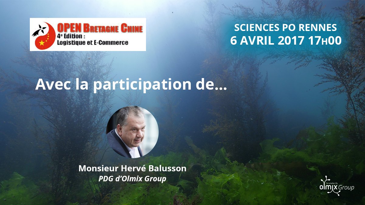 <a href="/OpBretagneChine/">Open Bretagne Chine</a> Hervé Balusson, fondateur et PDG d’Olmix Group participe à <a href="/opbretagnechine/">Open Bretagne Chine</a> ! RDV jeudi 17h à @sc_Po_Rennes #OBC4