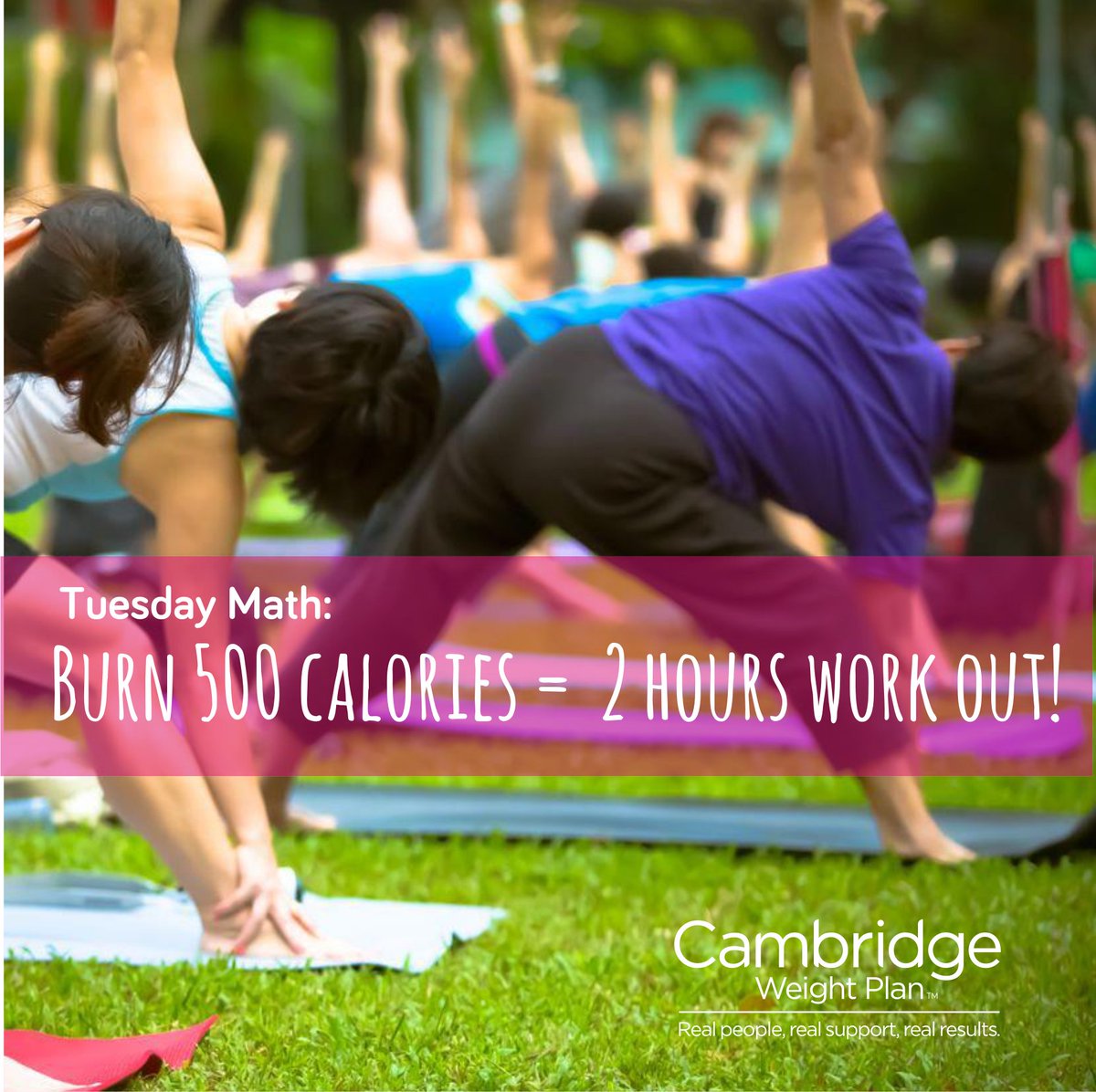 CWPNigeria's tweet photo. #TuesdayMath 500 calories = 2 hours of work out! Cambridge Weight Plan teaches you how to moderate your calorie intake everyday. #GoodForYou https://t.co/JhJi6R5wXF