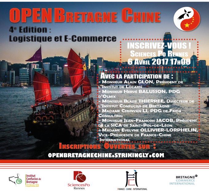 80 participants et 70 entreprises représentées à ce jour ! Rdv ce jeudi 6 avril à @Sc_Po_Rennes pour l'#OBC4 ! 🇫🇷🇨🇳 openbretagnechine.strikingly.com