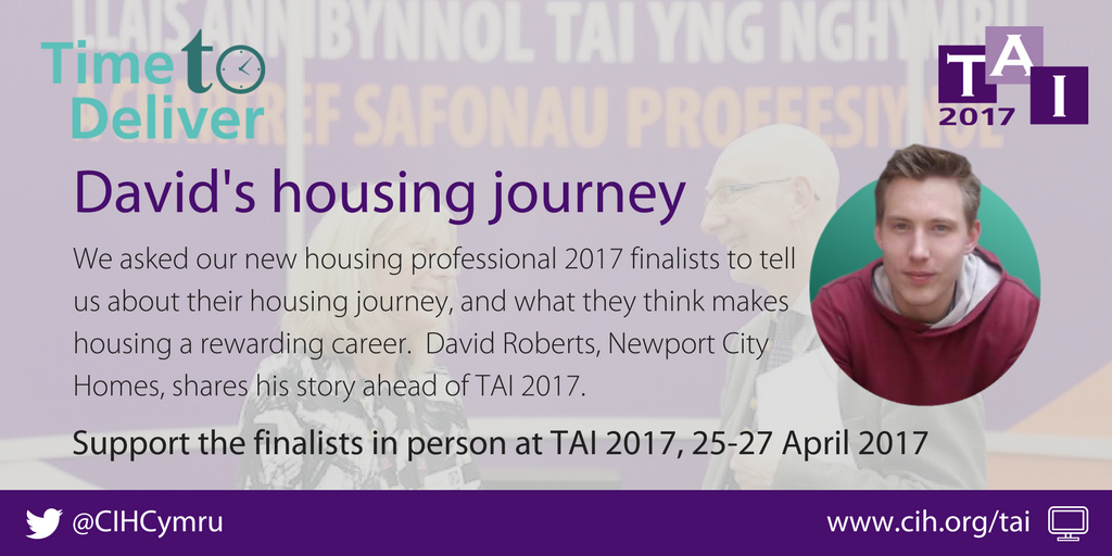 CIHCymru's tweet photo. Here's our second New Housing Professional 2017 blog: @DavidDeerheart on his housing journey https://t.co/Yd0Rvf3hBX #TAI17 #ukhousing https://t.co/bkjh7hQsgt