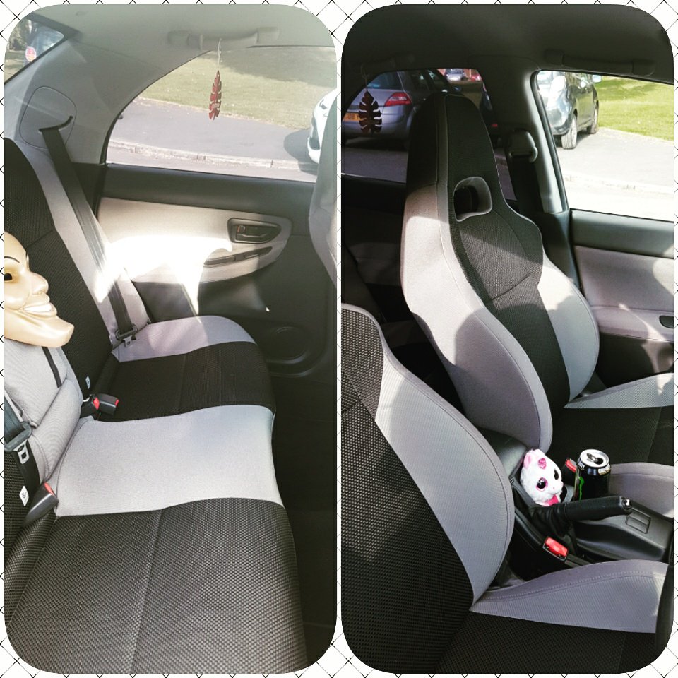 Cleaned my #interior with @turtlewax It works wonders! #ocdclean #detailing #turtlewax #interiorclean #bucketseats #purge #purgemask #masks