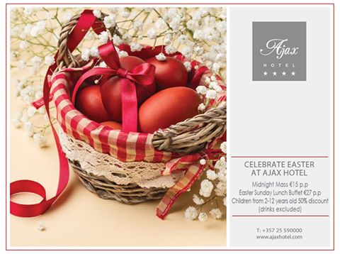 #EasterCelebrations at #AjaxHotel in #Limassol. For Reservations contact us at (+357)25590000 #easter2017 #Cyprus❤️ #cyprus🇨🇾#hotel
