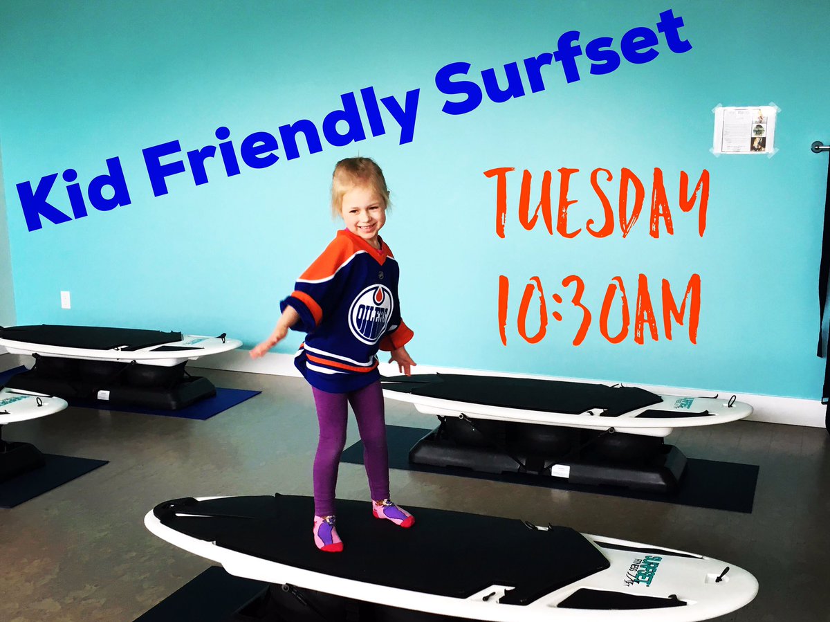 What you doing with your kiddos at 10:30am on Tuesday? Come check out kid friendly surfset!!