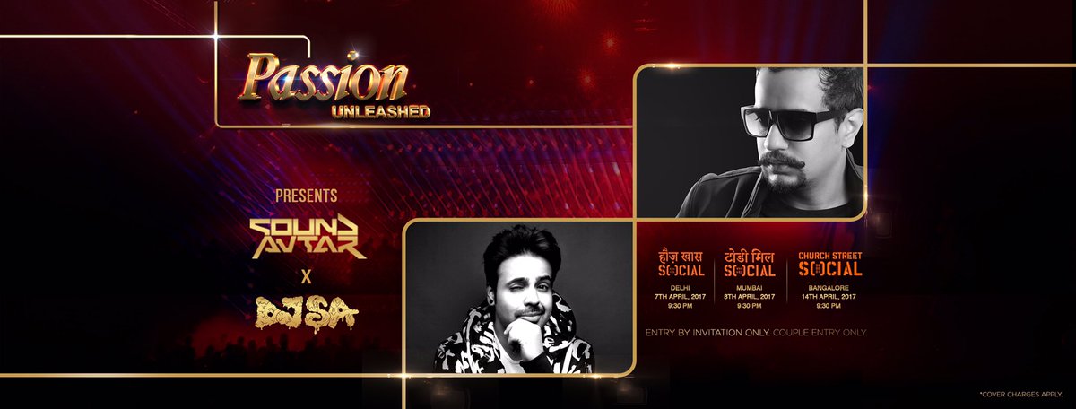 #Announcement 

PassionUnleashed presents <a href="/SoundAvtar/">Sound Avtar</a> X <a href="/officialdjsa/">DJ Sa</a>, Taking over #NewDelhi #Mumbai &amp; #Bangalore. See you in your city! 🕺🏻