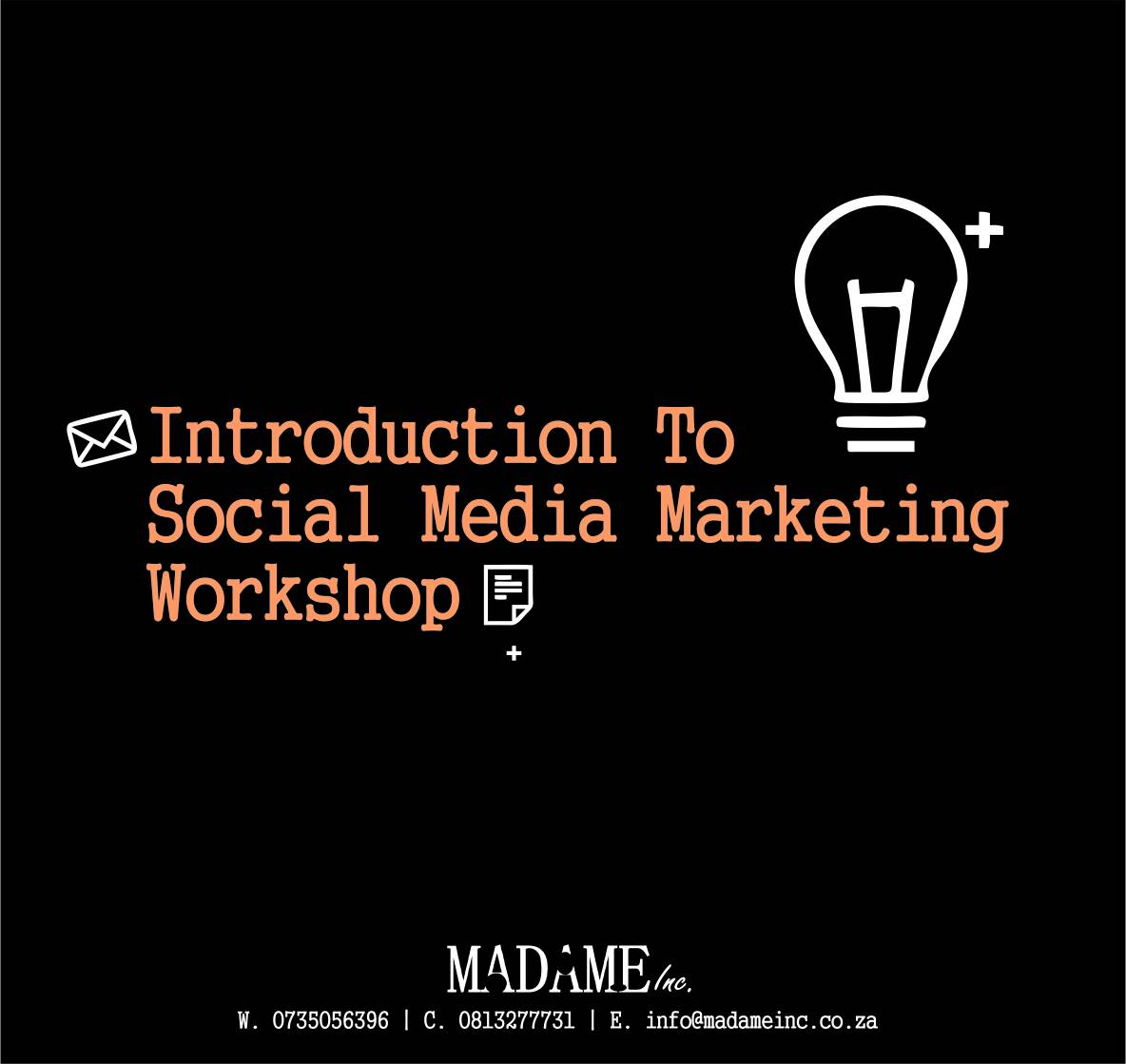MadameIncZA's tweet photo. Book your ticket today, we only have a few seats left! #SocialMedia  #DigitalLearning #GoingDigital #DigitalIsLife #BuildYourBusiness https://t.co/AVfJrfgvqf