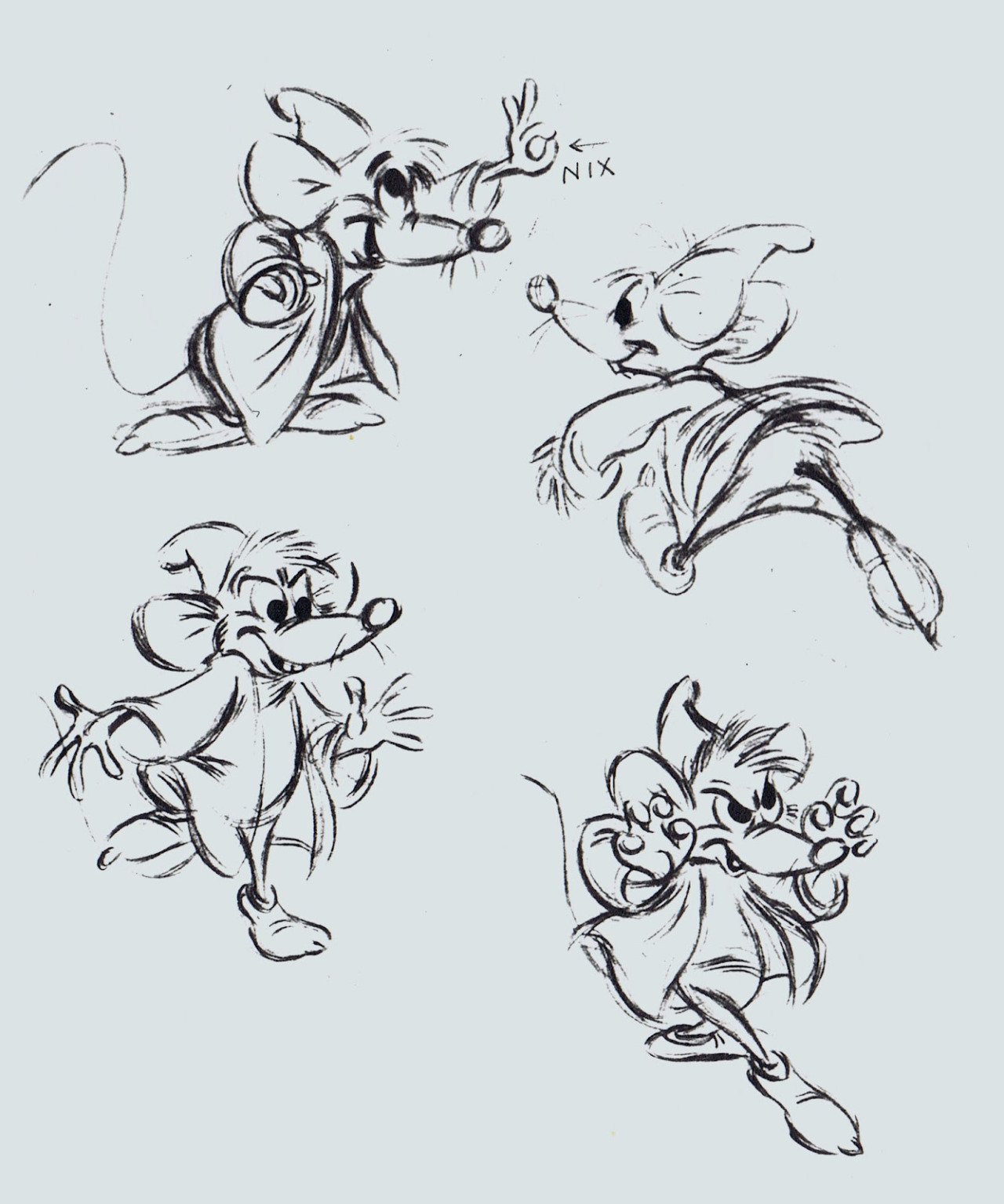 Ronnie del Carmen on Twitter "Ward Kimball mice from Cinderella (1950